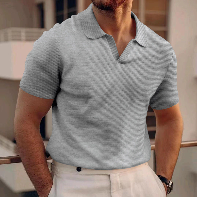 Edward - Men's Casual Waffle Polo