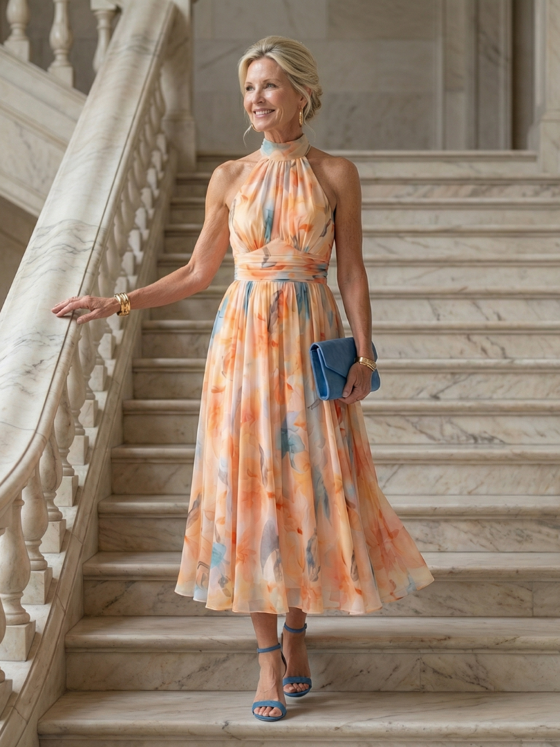 Lucia | Halter midi dress