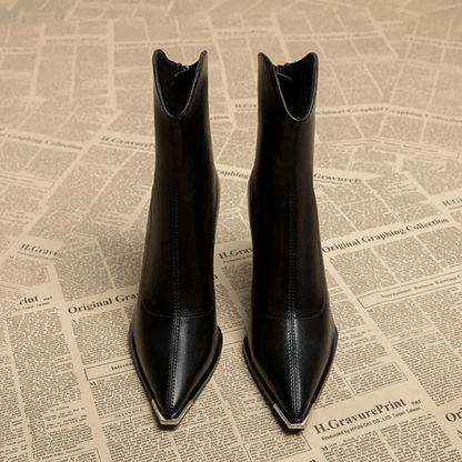 Leather heeled boots | Elombe™