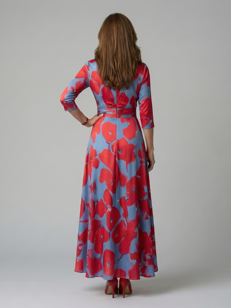 Andrea | Midi Dress with Wrap Neckline