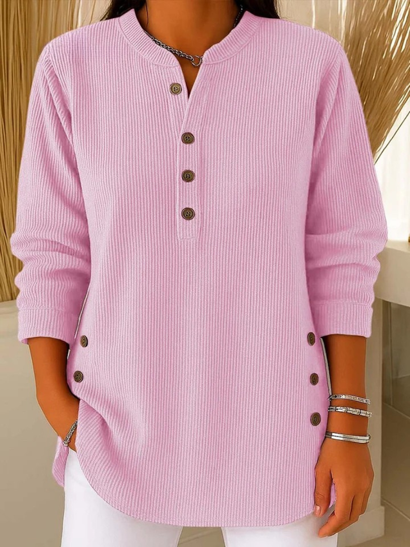 Nieves | Button-Front Henley Tunic
