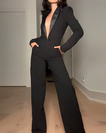 V-Neck Jumpsuit