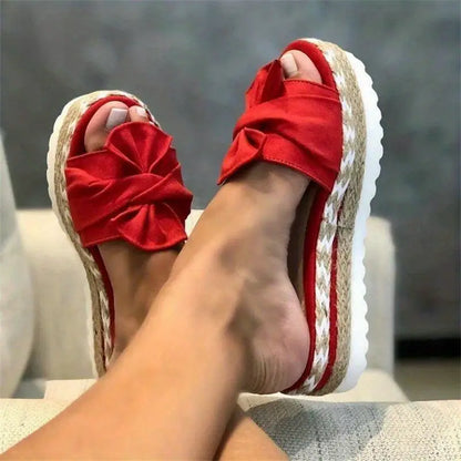 Non-slip bow slippers