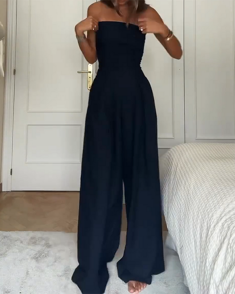 Mila: Strapless Jumpsuit