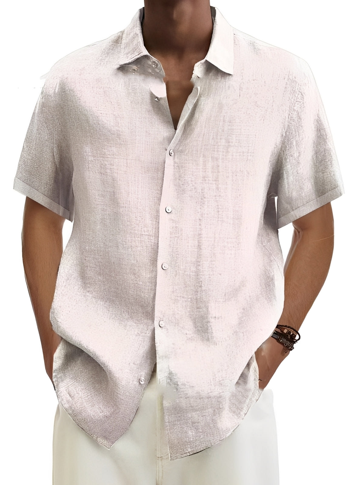 Richard - Men's loose-fit casual button-down shirt