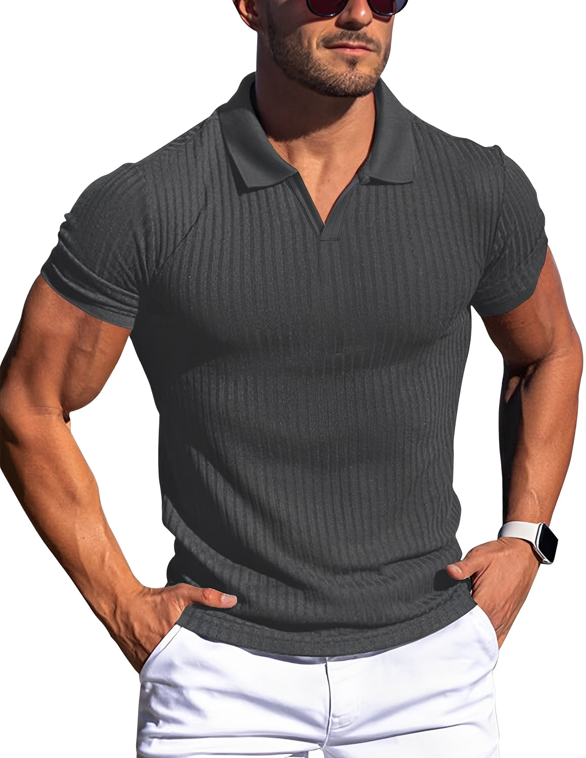 Zack - Slim fit casual polo for men