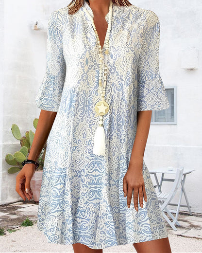 Calindra | Women's short-sleeve mini dress | Summery