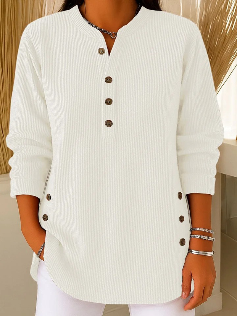 Nieves | Button-Front Henley Tunic