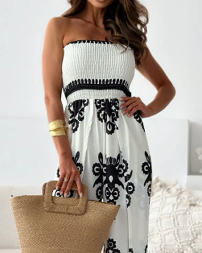 Penelope - Summer Printed Bandeau Jumpsuit