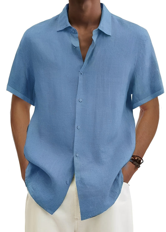 Richard - Men's loose-fit casual button-down shirt