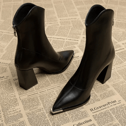 Leather heeled boots | Elombe™