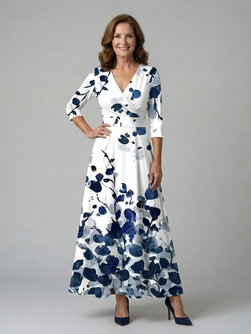 Andrea | Midi Dress with Wrap Neckline