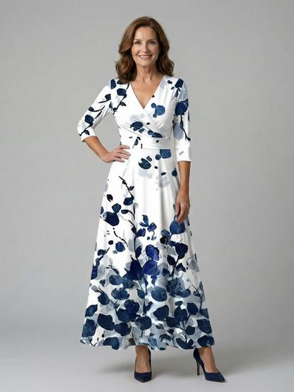Andrea | Midi Dress with Wrap Neckline