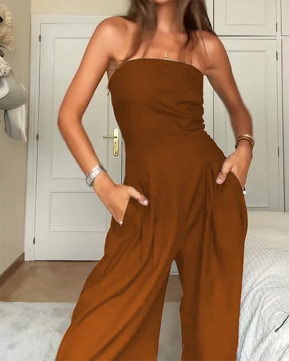 Mila: Strapless Jumpsuit
