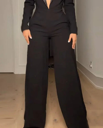 V-Neck Jumpsuit
