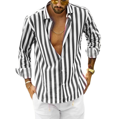 Greyson - Comfortable men's striped summer shirt