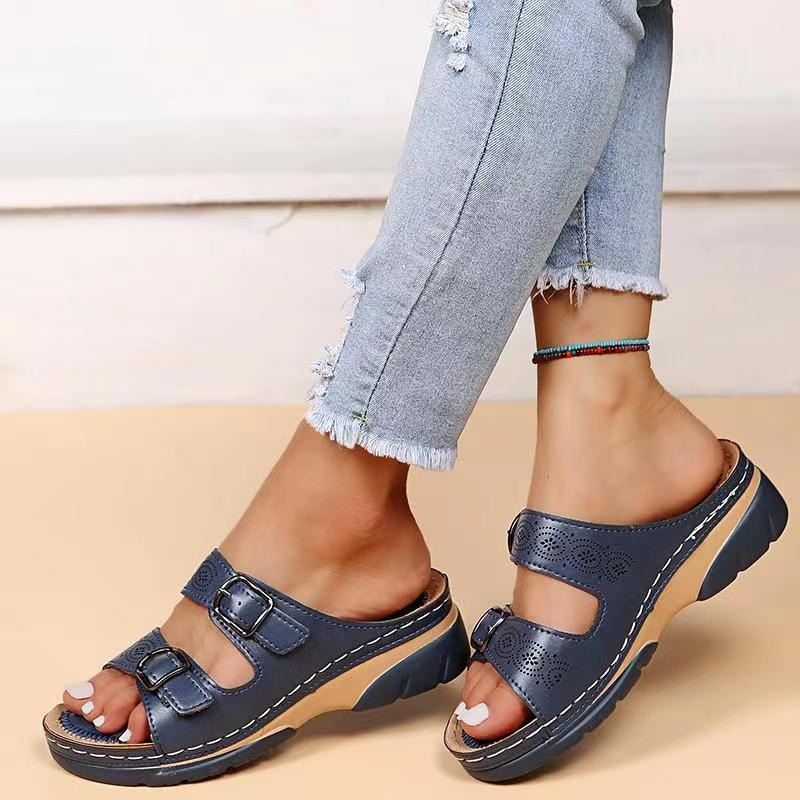 Helena | Women's orthopedic sandals with double buckle and open design
