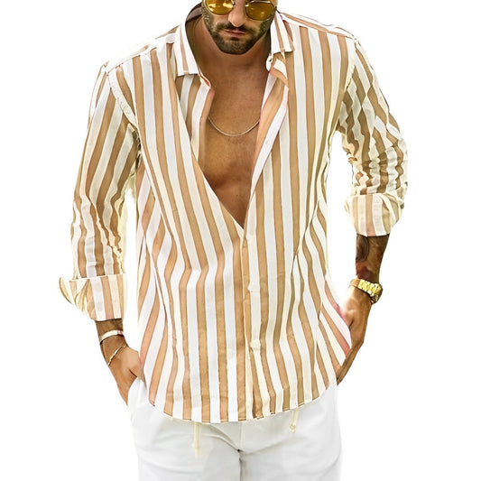 Greyson - Comfortable men's striped summer shirt
