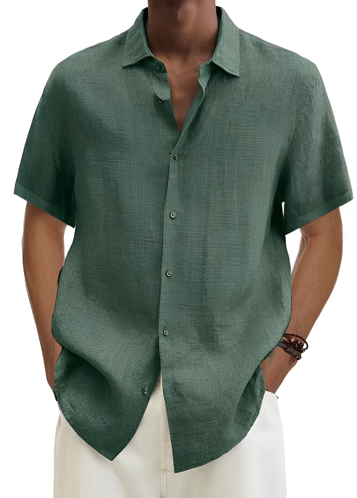 Richard - Men's loose-fit casual button-down shirt