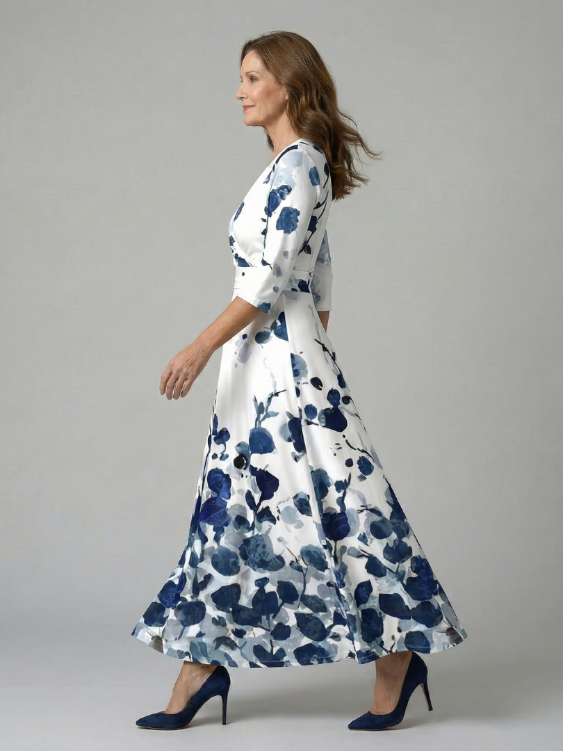 Andrea | Midi Dress with Wrap Neckline