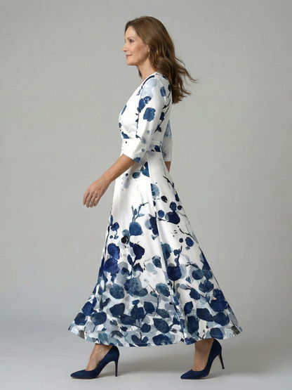 Andrea | Midi Dress with Wrap Neckline