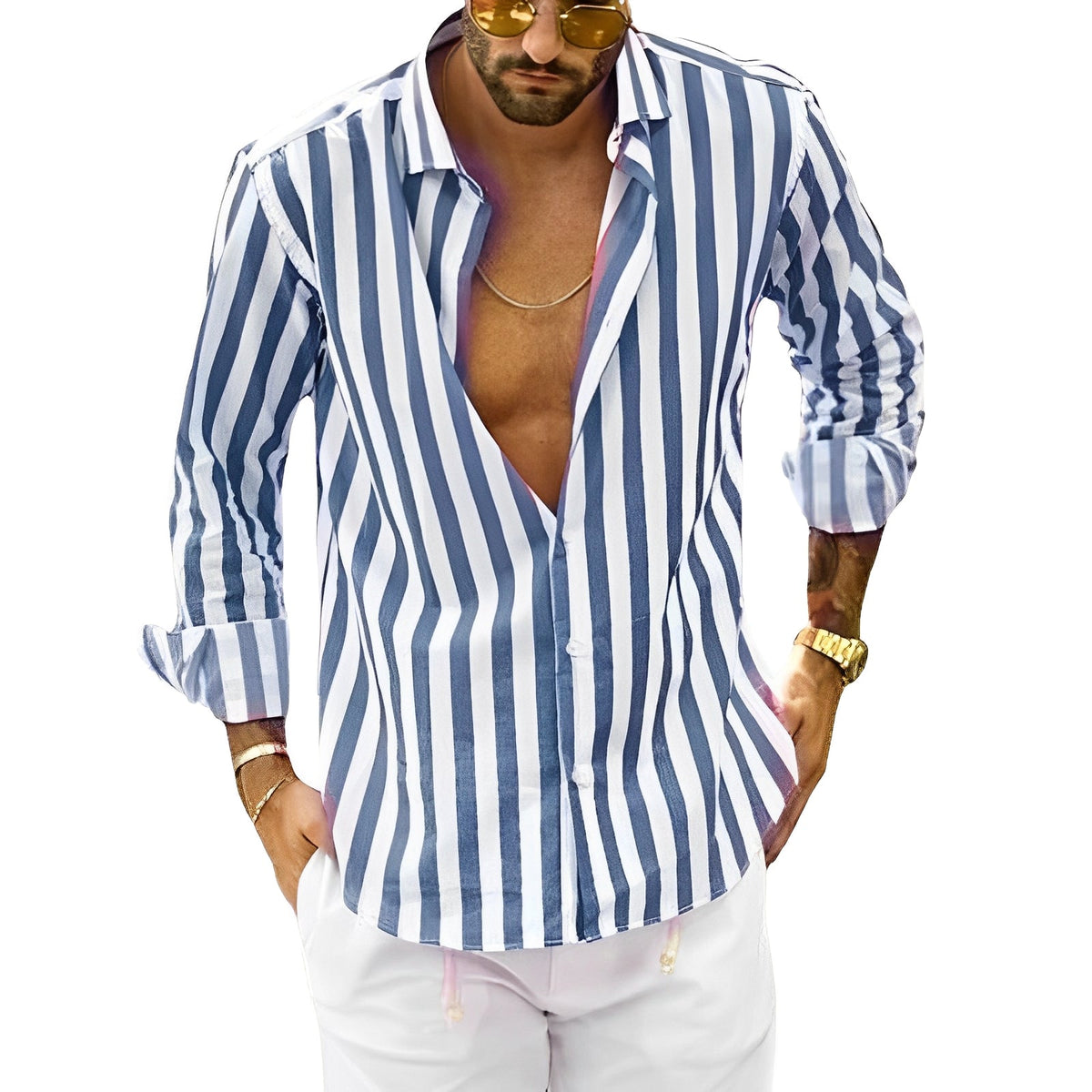 Greyson - Comfortable men's striped summer shirt