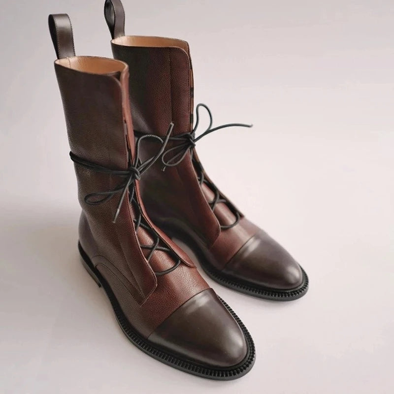 Patent Toe Leather Boots | Sara™