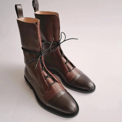Patent Toe Leather Boots | Sara™