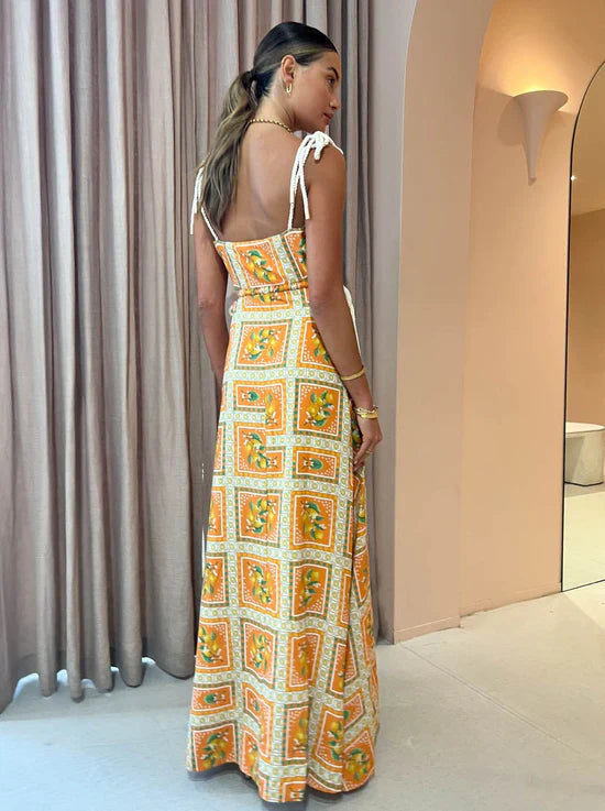 Antonieta™ Long Dress in Orange Tones