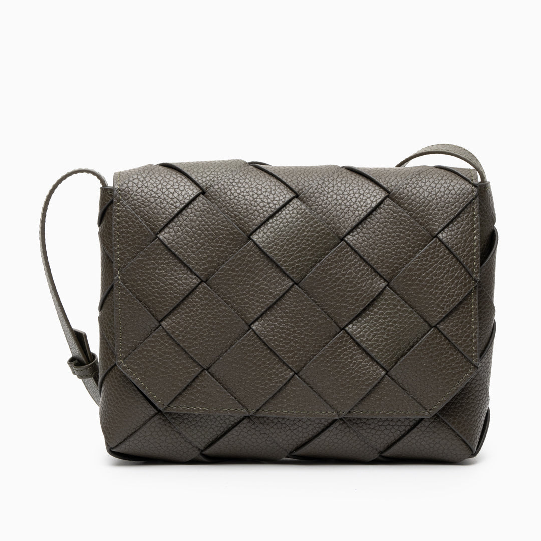 Aria Braided Leather Crossbody Bag