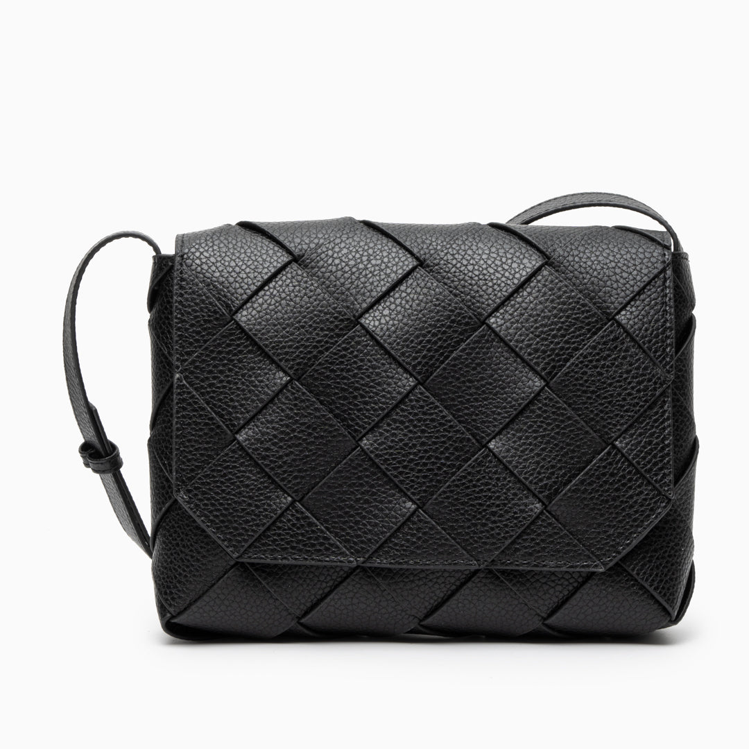 Aria Braided Leather Crossbody Bag