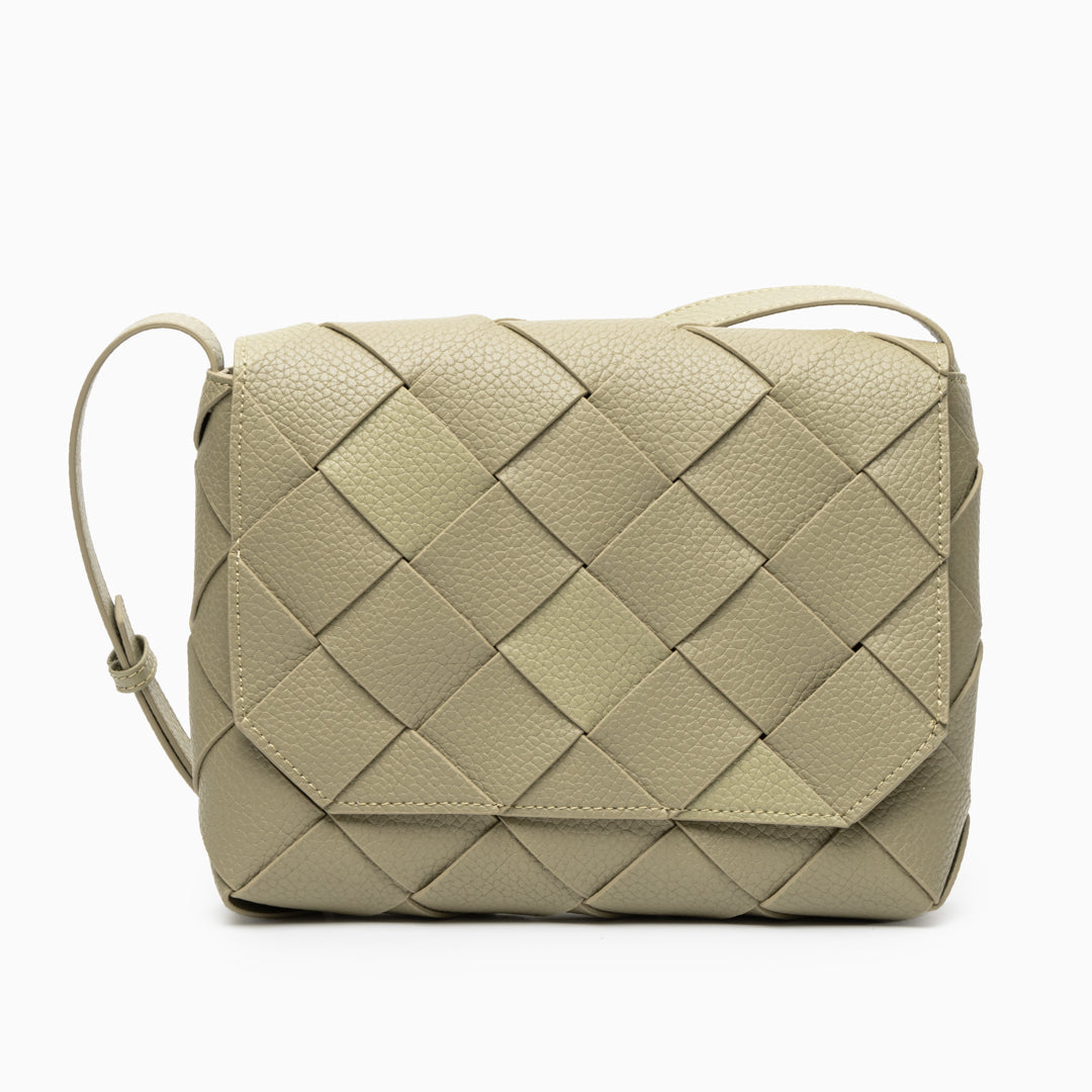 Aria Braided Leather Crossbody Bag