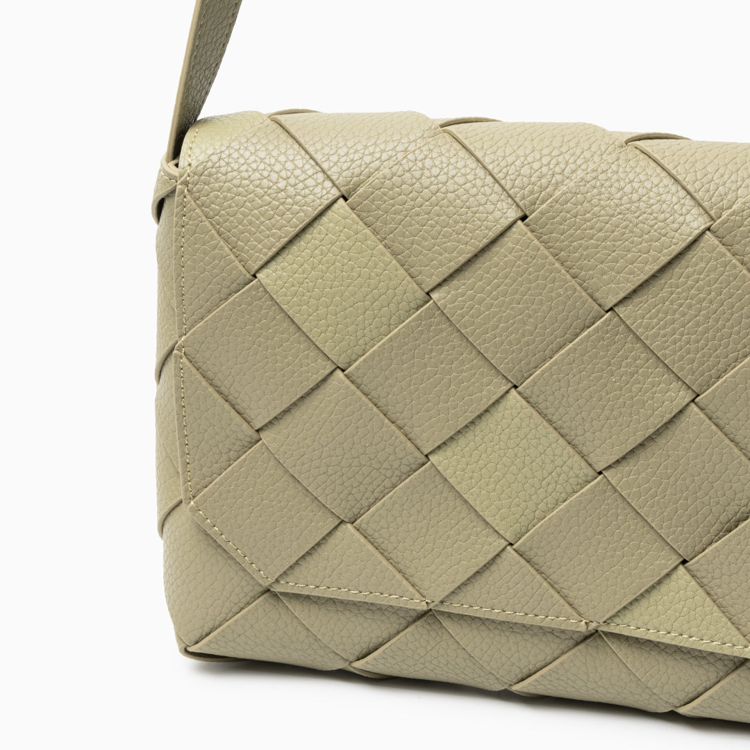 Aria Braided Leather Crossbody Bag