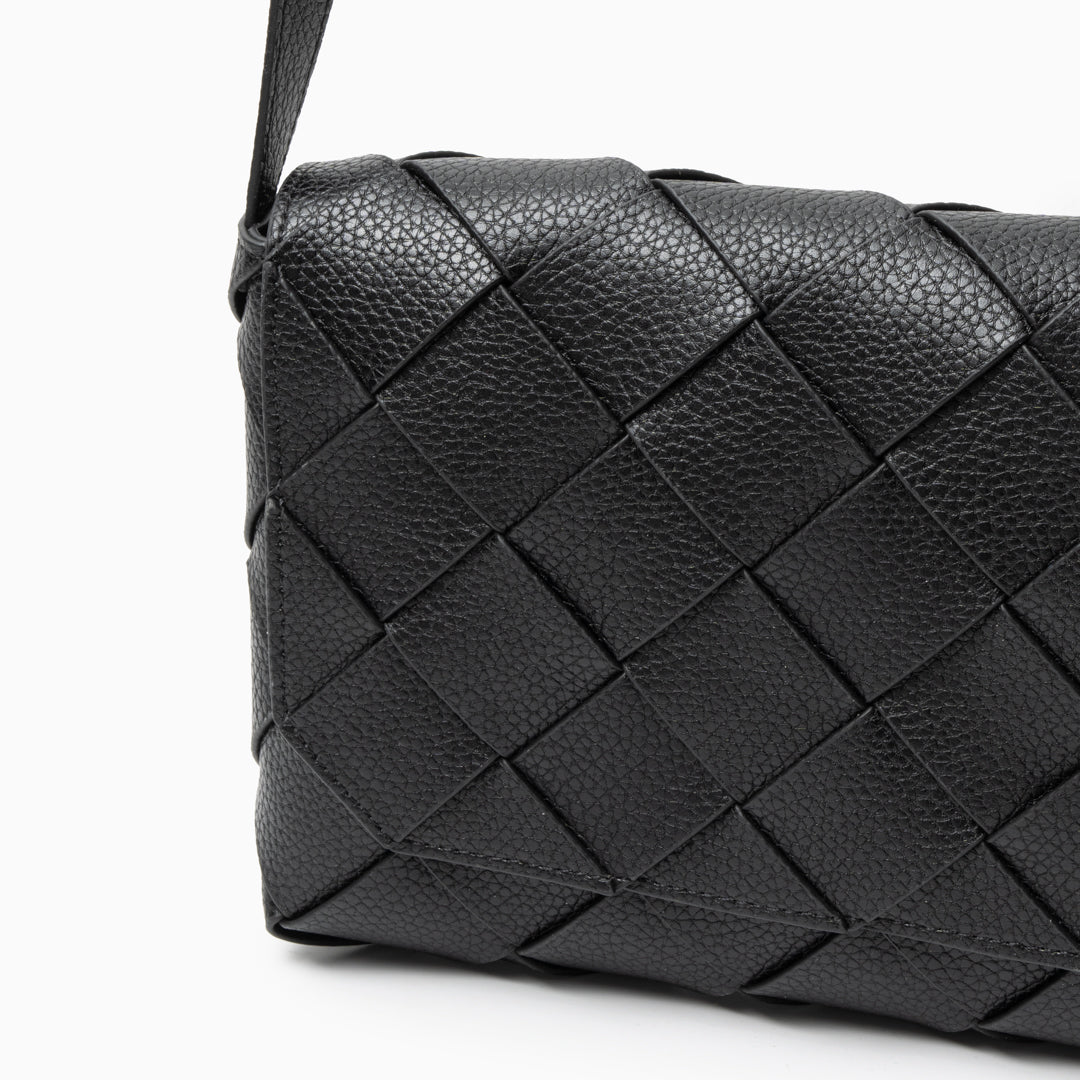 Aria Braided Leather Crossbody Bag