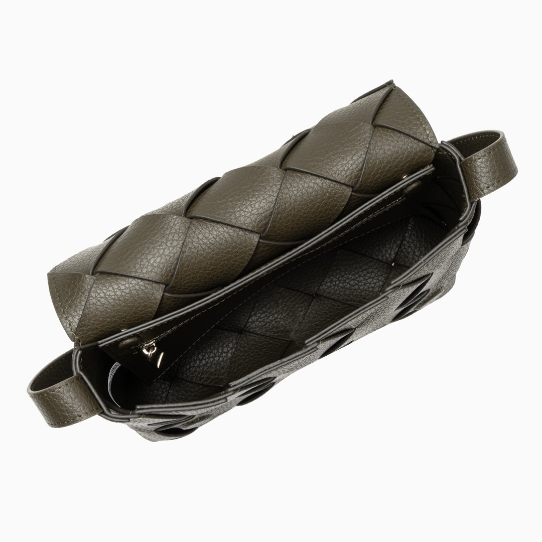 Aria Braided Leather Crossbody Bag