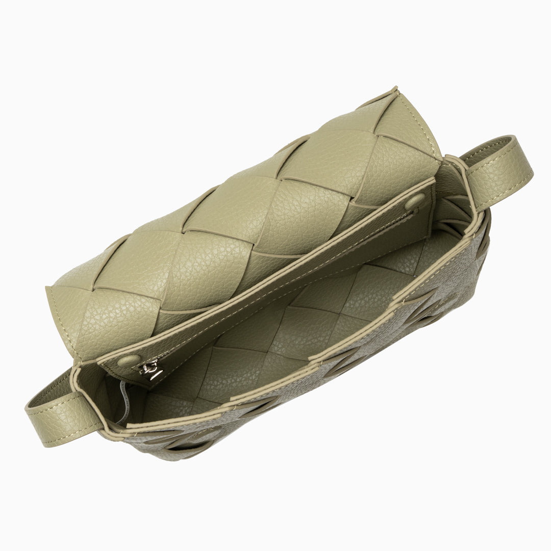 Aria Braided Leather Crossbody Bag