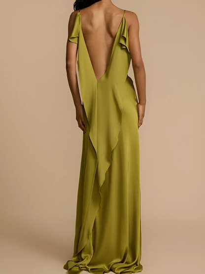 Velvet Dress - Open Back