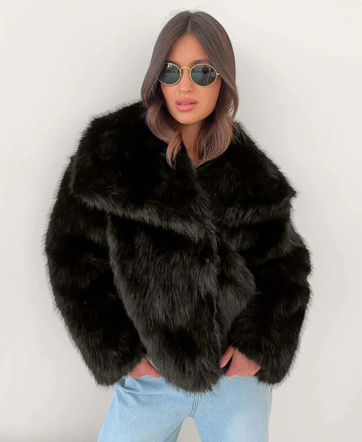 Sophia - Faux Fur Coat