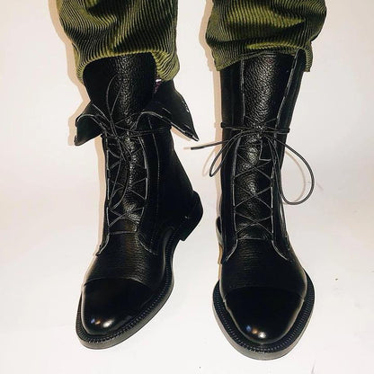 Patent Toe Leather Boots | Sara™