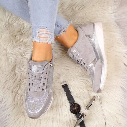 Prisella | Modern women's lace-up sneakers | Wedge