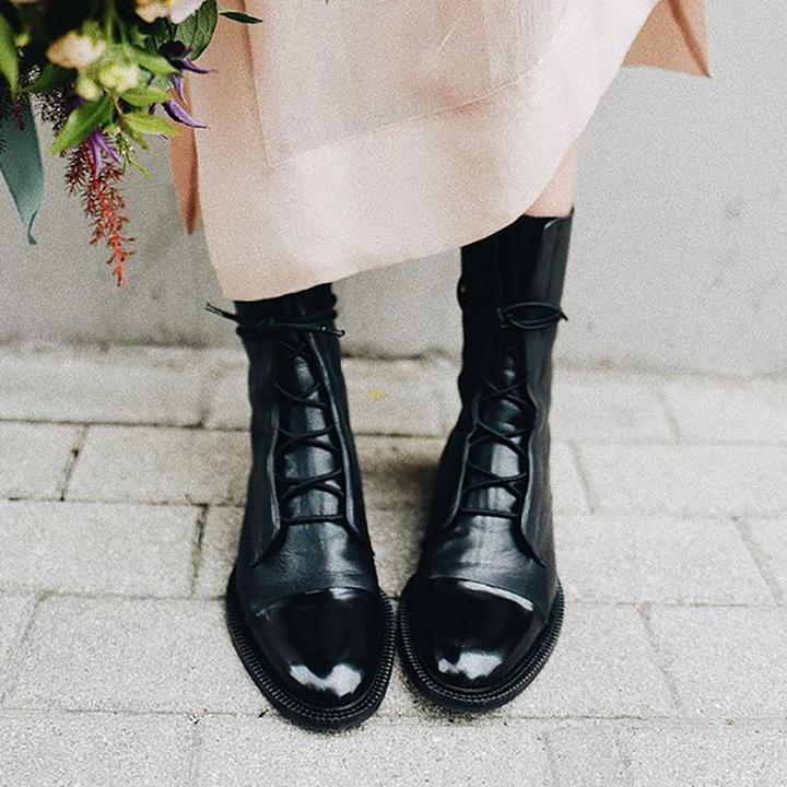 Patent Toe Leather Boots | Sara™