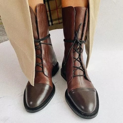 Patent Toe Leather Boots | Sara™