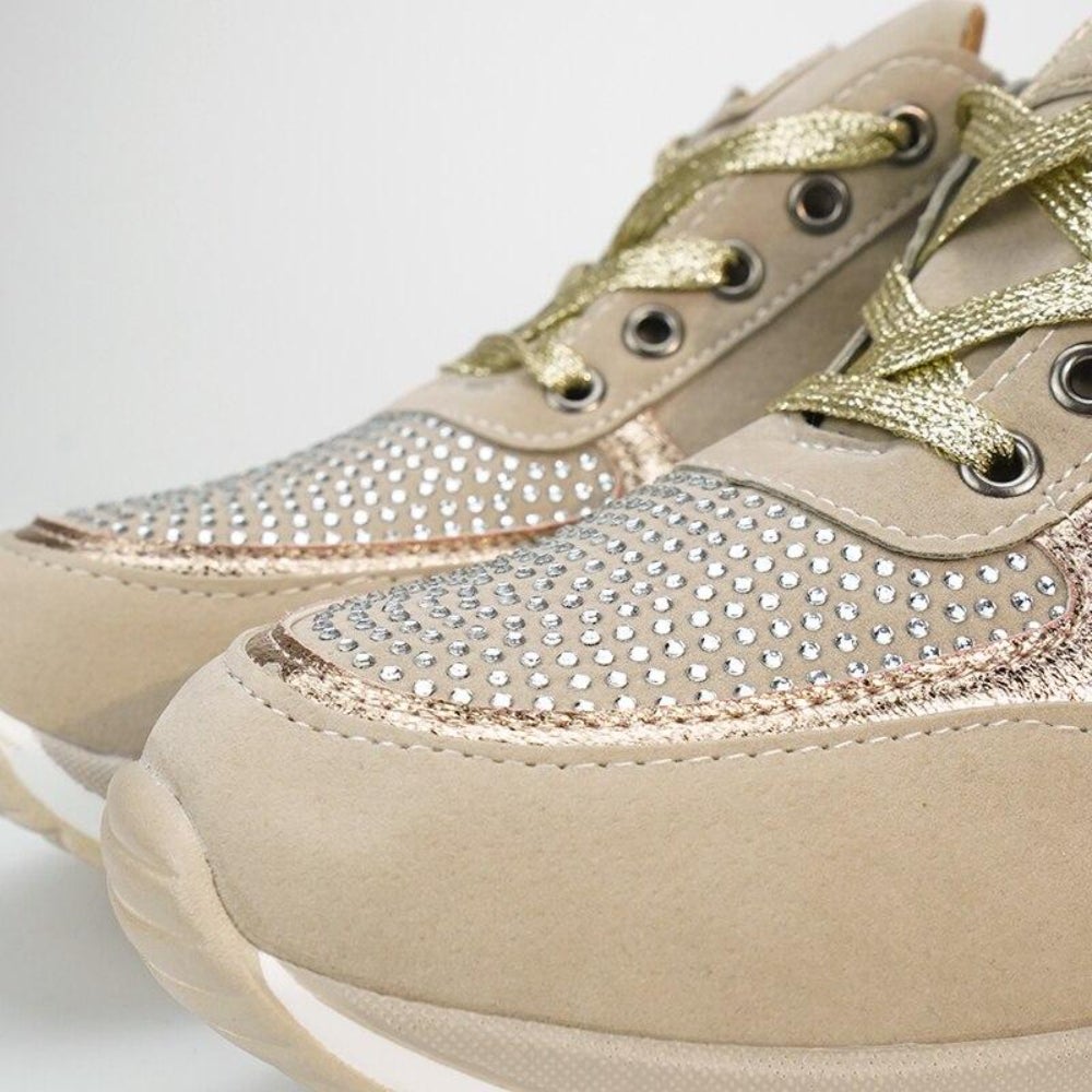 Prisella | Modern women's lace-up sneakers | Wedge