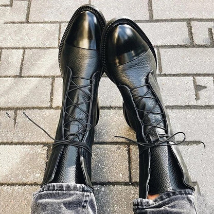 Patent Toe Leather Boots | Sara™