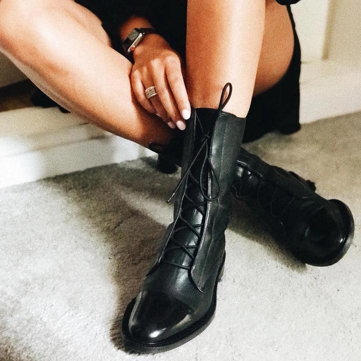 Patent Toe Leather Boots | Sara™