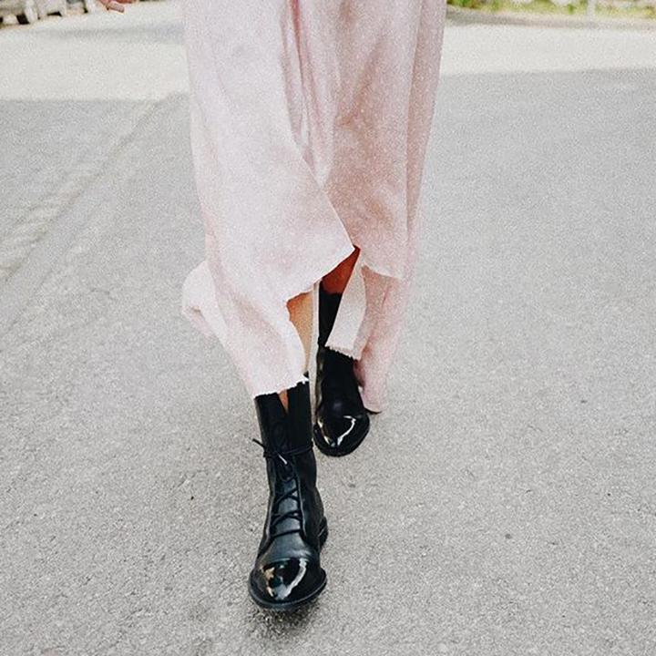 Patent Toe Leather Boots | Sara™