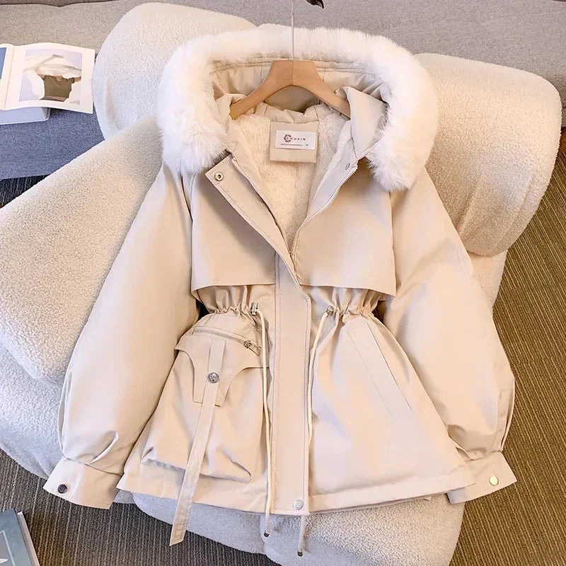 Maylene - Waterproof Coat with Faux Fur Lined Hood