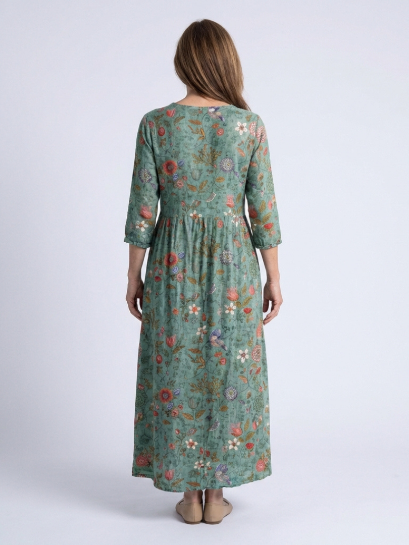 Marina - Floral print V-neck maxi dress