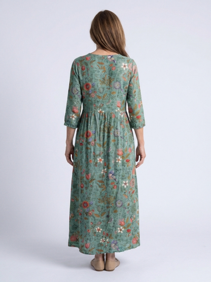 Marina - Floral print V-neck maxi dress