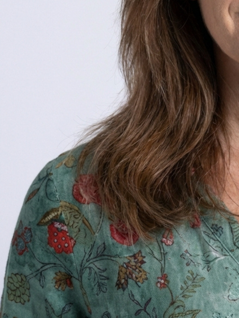 Marina - Floral print V-neck maxi dress